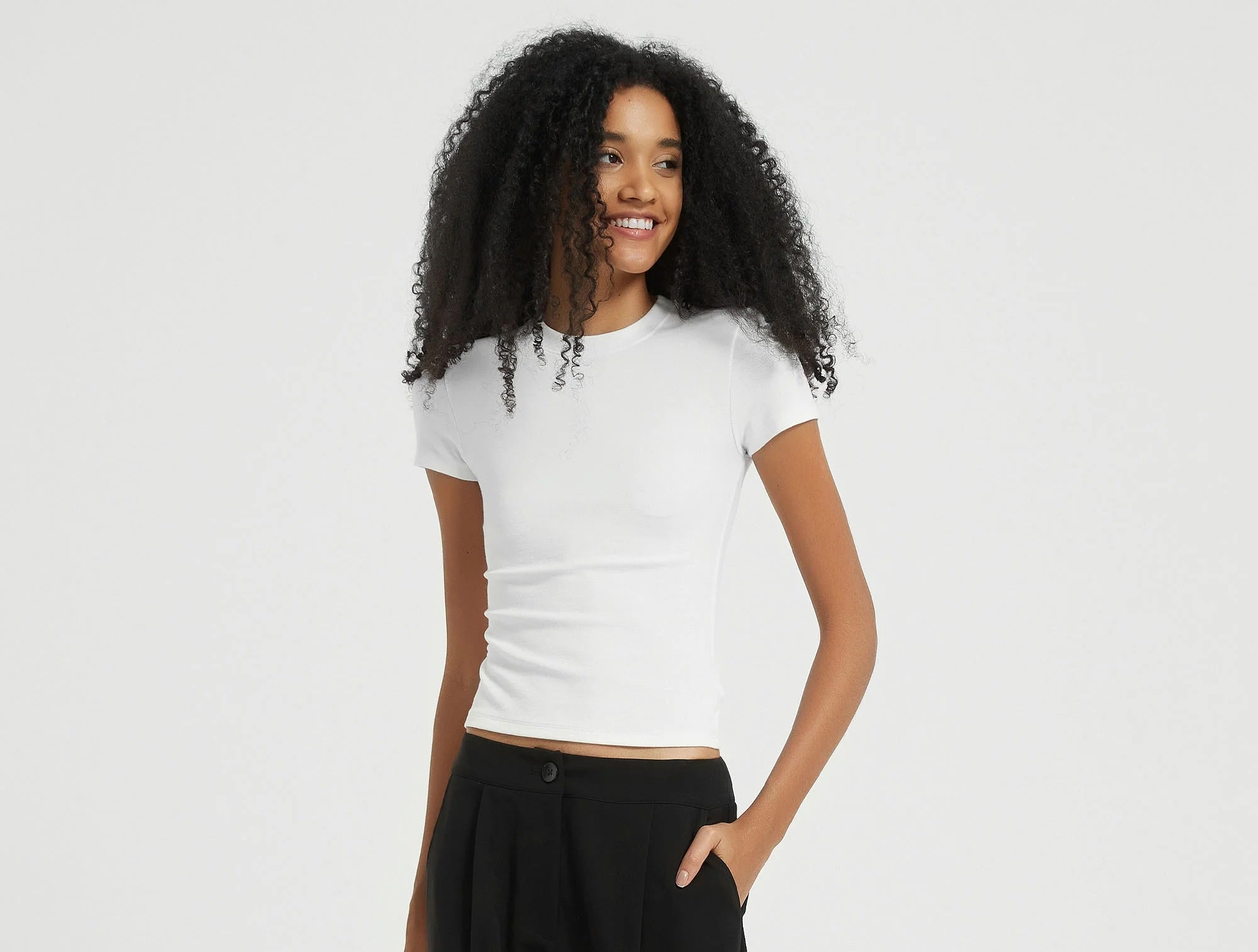 Street Fold Over Waistband Straight Leg Dress Pants