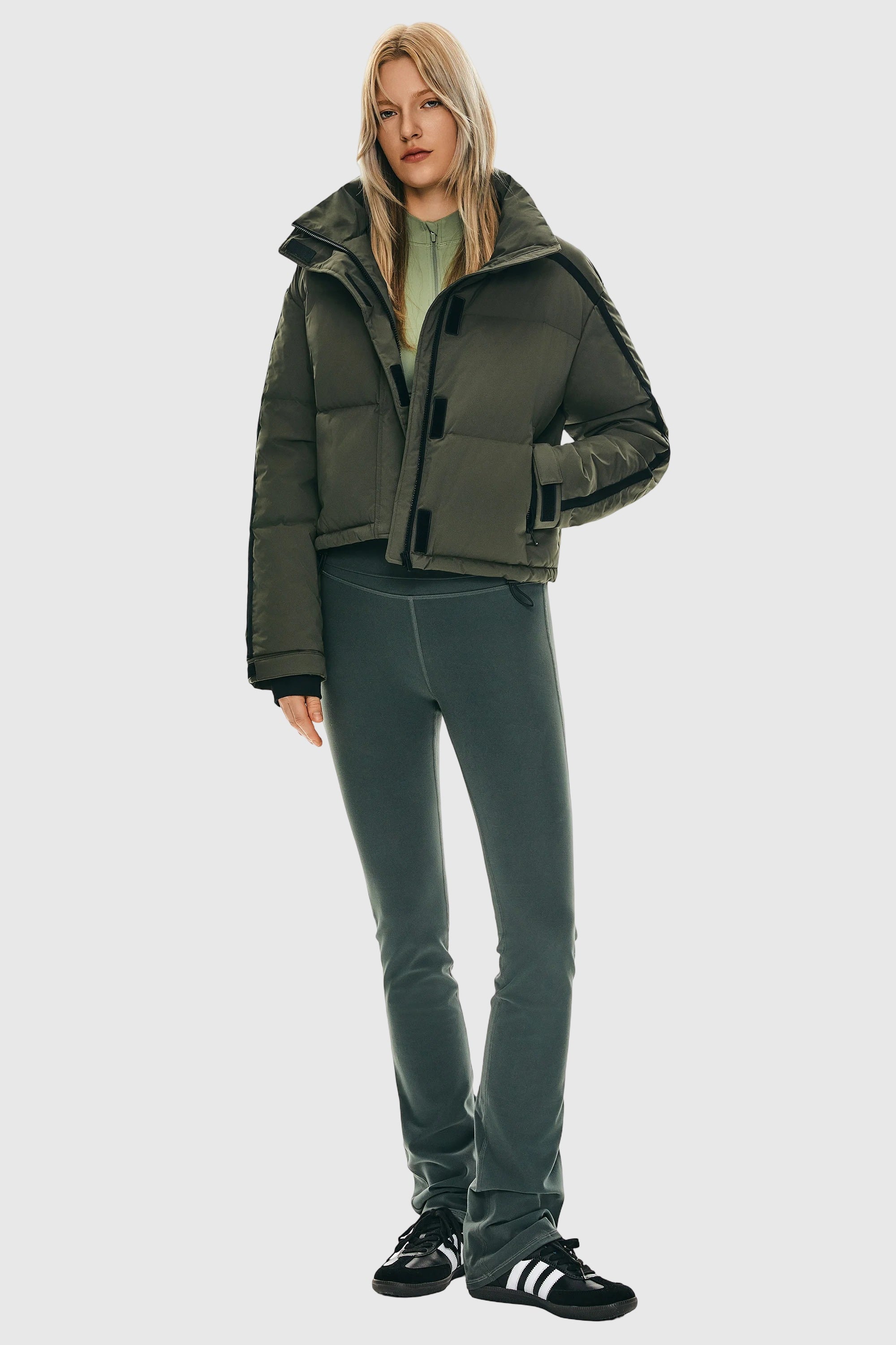 Orolay Women's Cropped Quilted Puffer Jacket
