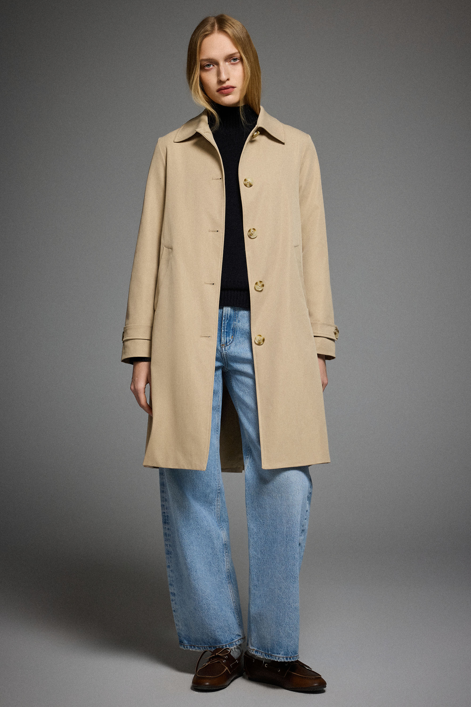 Orolay Women's Mid Long Single-Breasted Trench Coat