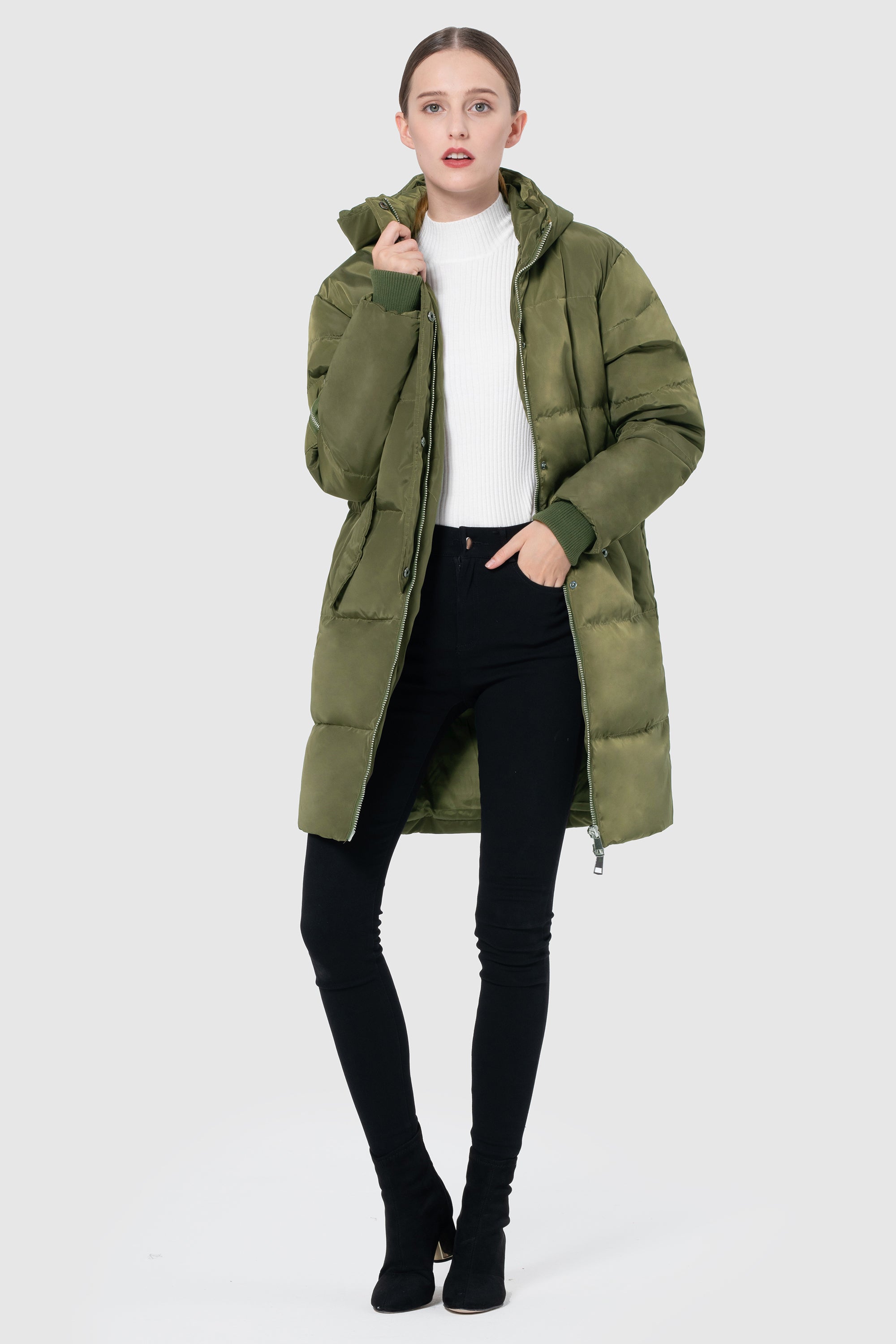 Orolay Size Thicken Down Jacket Hooded Coat