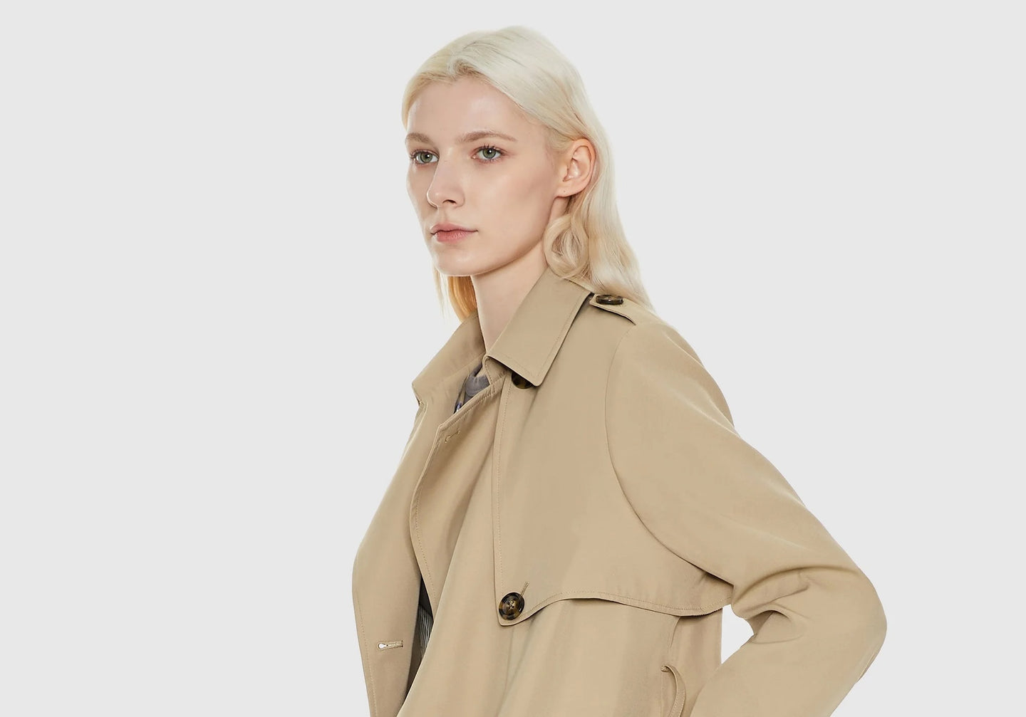 Orolay Lange Trenchcoat voor Dames met Riem Lichtgewicht Double-Breasted Duster Trenchcoat Zwart XL Orolay Lange Trenchcoat voor Dames met Riem Lichtgewicht Double-Breasted Duster Trenchcoat Zwart XL