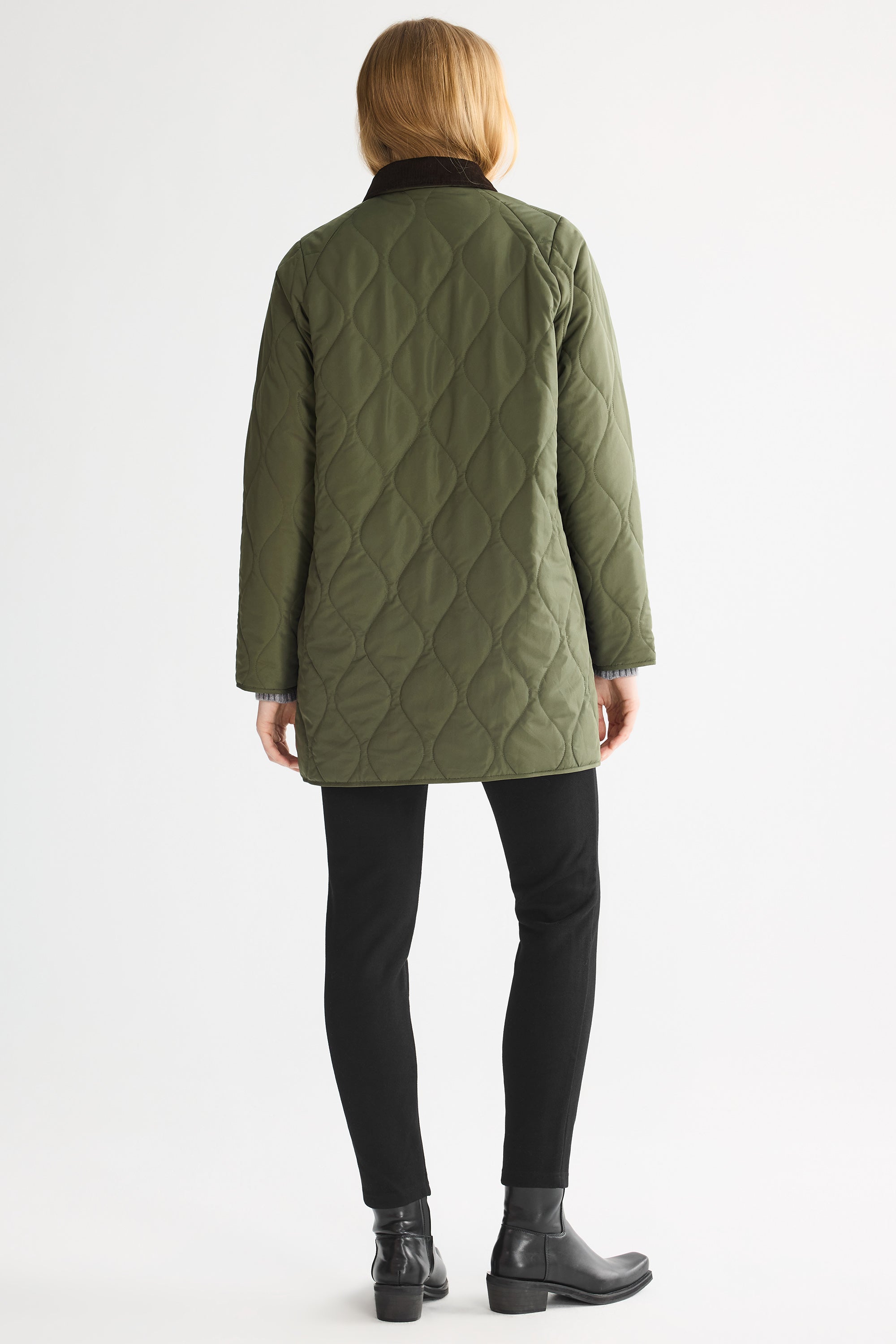 092 Universe® Lightweight Jacket with Corduroy Collar #color_green