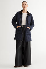 092 Universe® Lightweight Jacket with Corduroy Collar #color_navy