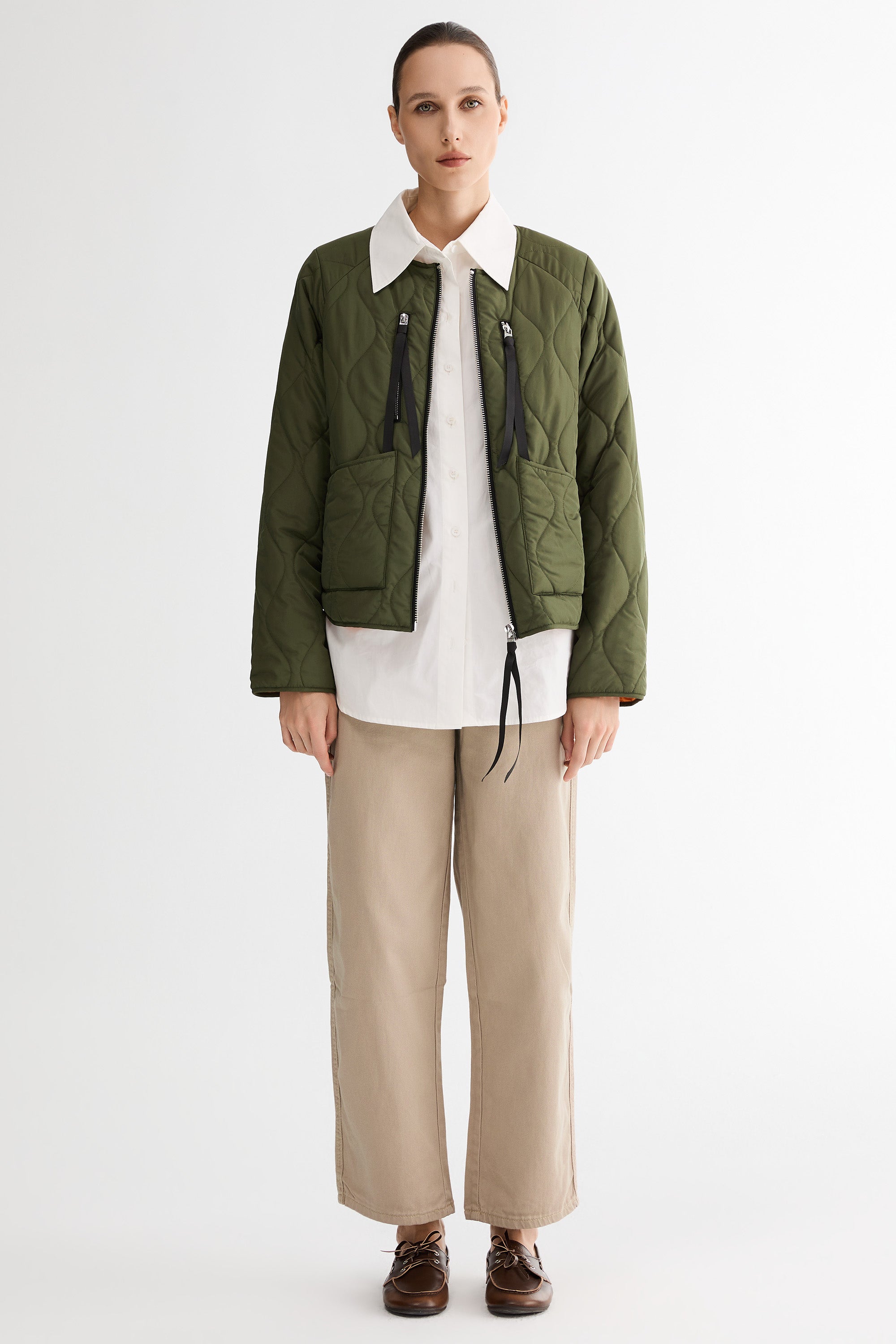 OROLAY 092 Universe® Lightweight Quilted Jacket #color_green