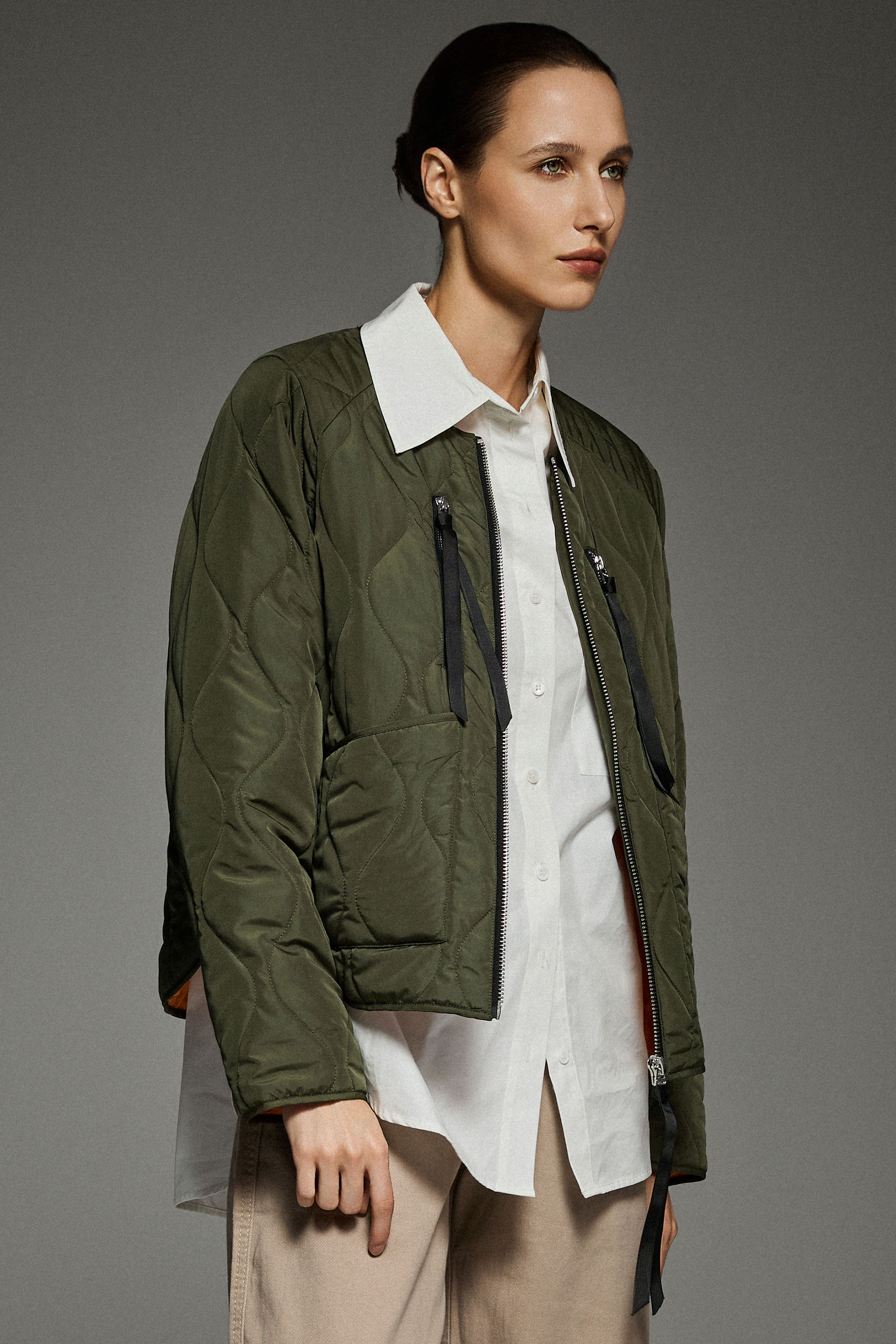 OROLAY 092 Universe® Lightweight Quilted Jacket #color_green