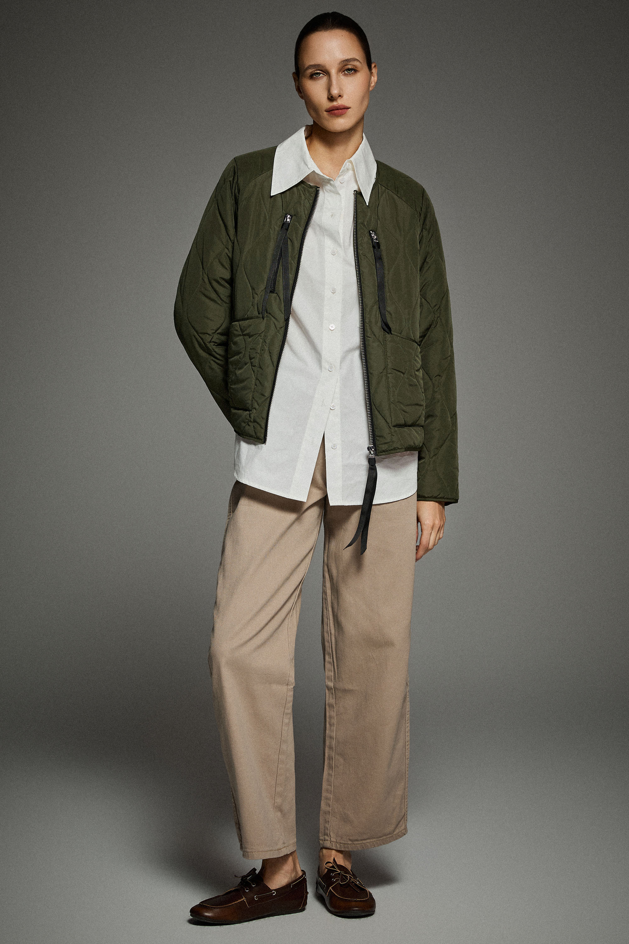 OROLAY 092 Universe® Lightweight Quilted Jacket #color_green