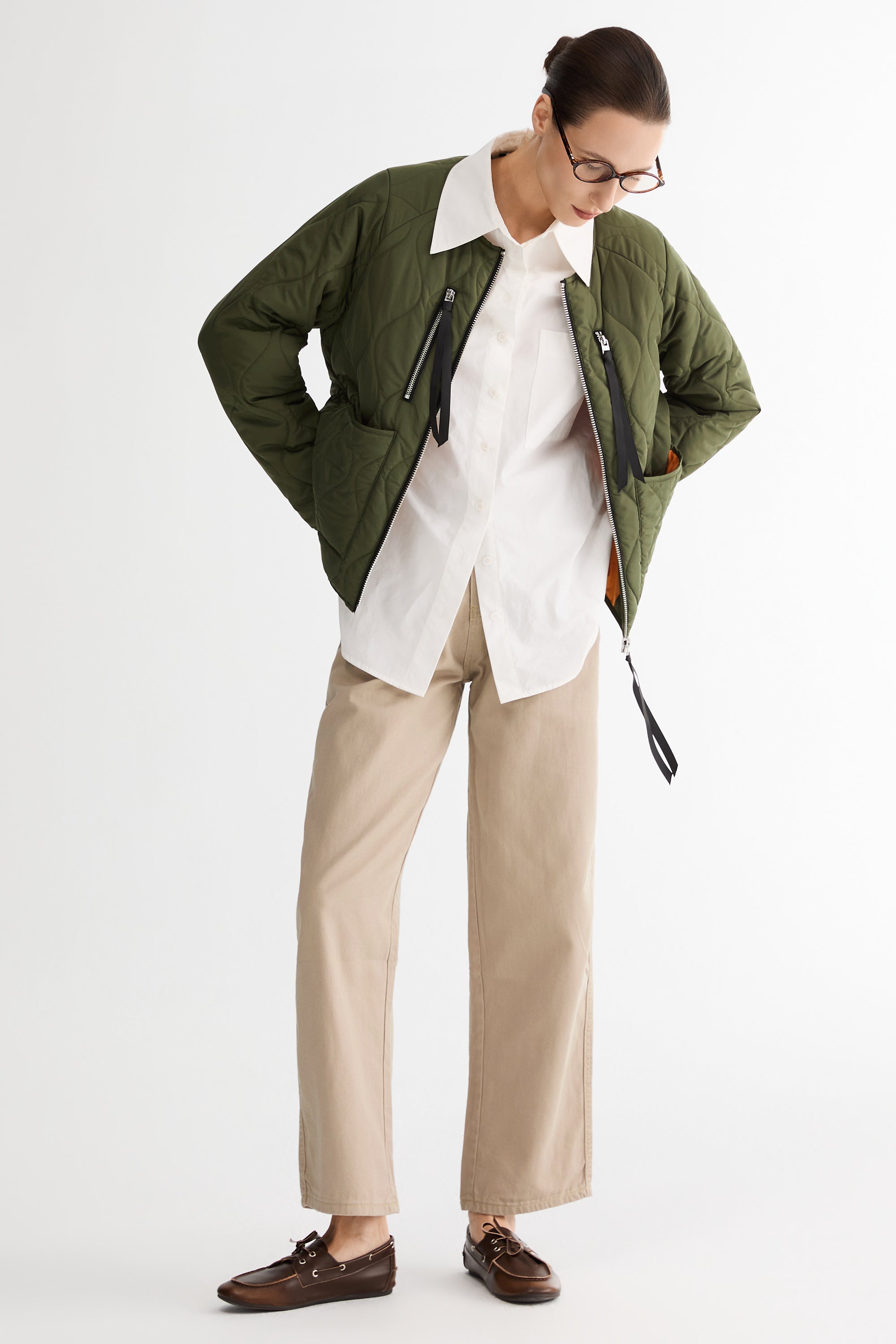 OROLAY 092 Universe® Lightweight Quilted Jacket #color_green