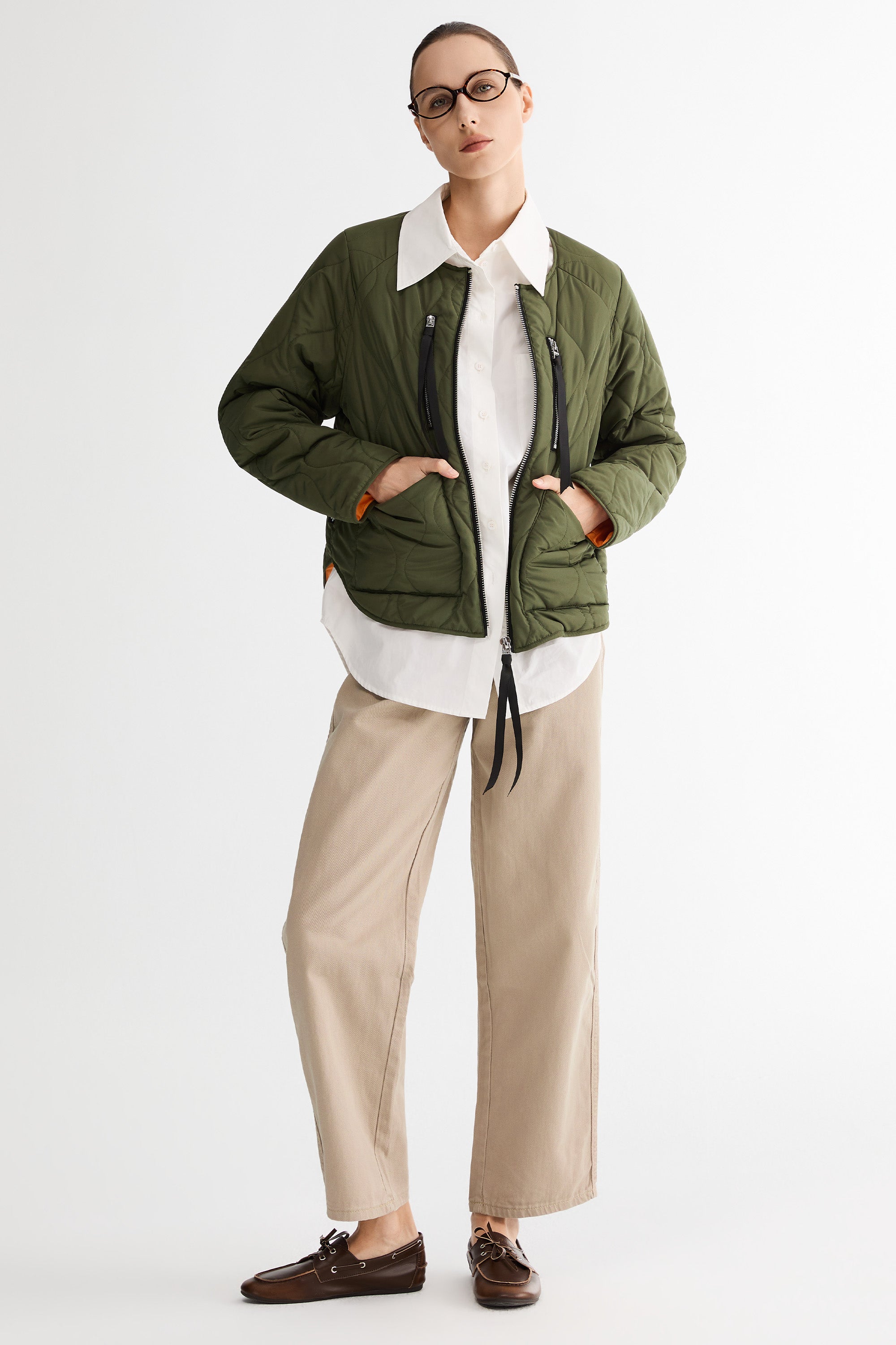 OROLAY 092 Universe® Lightweight Quilted Jacket #color_green