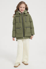Orolay 092 Classics Kids Thickened Hooded Down Coat #color_green