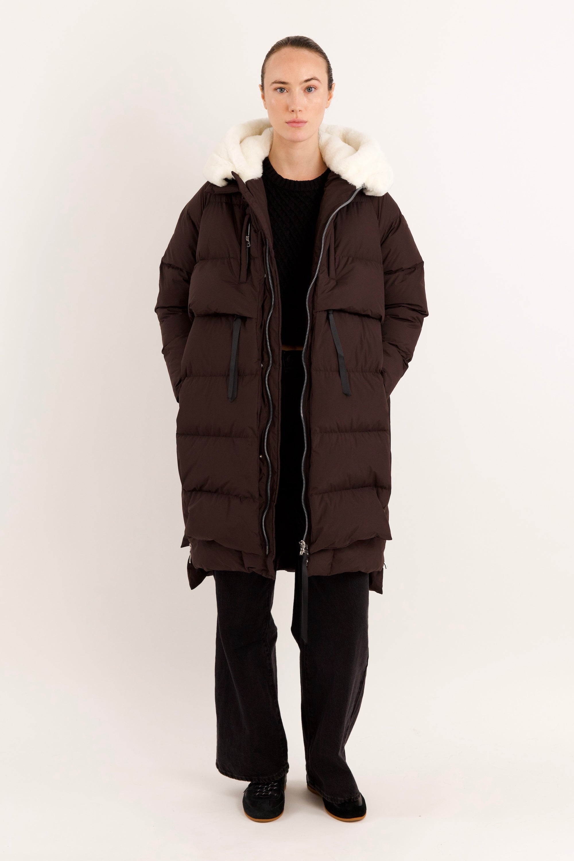 Orolay-Long Winter Puffer Jacket-Long Winter Puffer Jacket - Orolay, #color_coffee