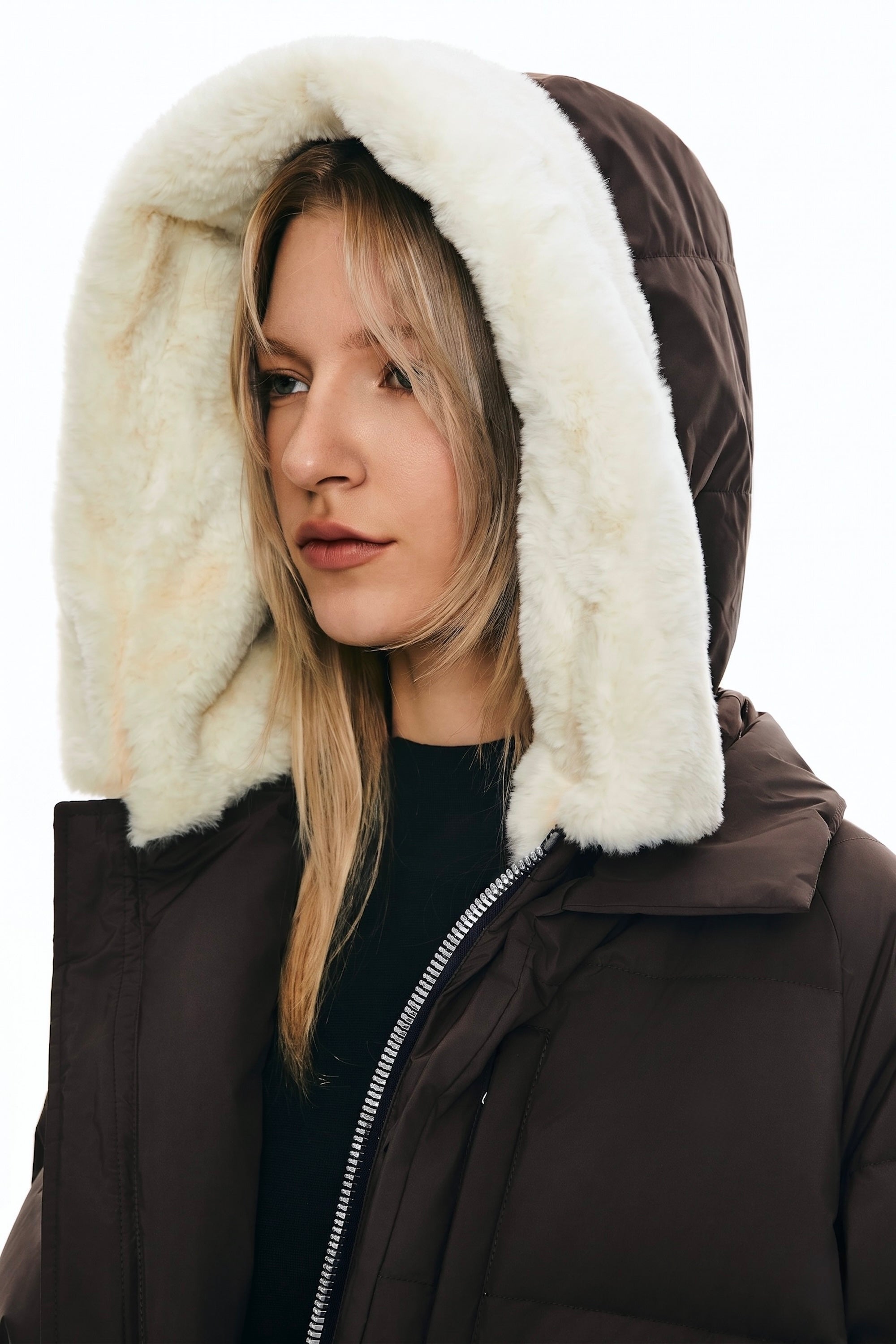 Orolay-Long Winter Puffer Jacket-Long Winter Puffer Jacket - Orolay, #color_coffee