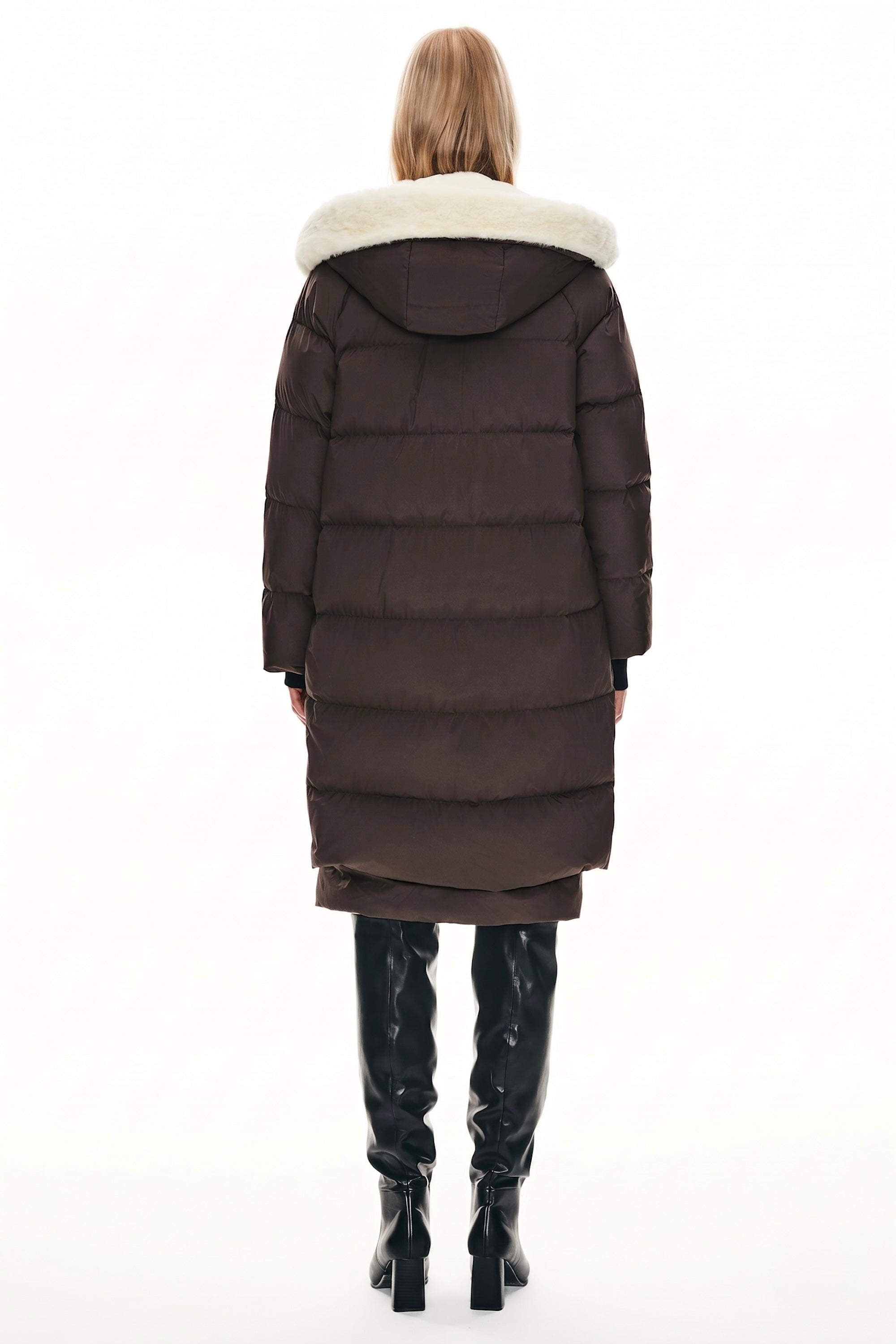 Orolay-Long Winter Puffer Jacket-Long Winter Puffer Jacket - Orolay, #color_coffee