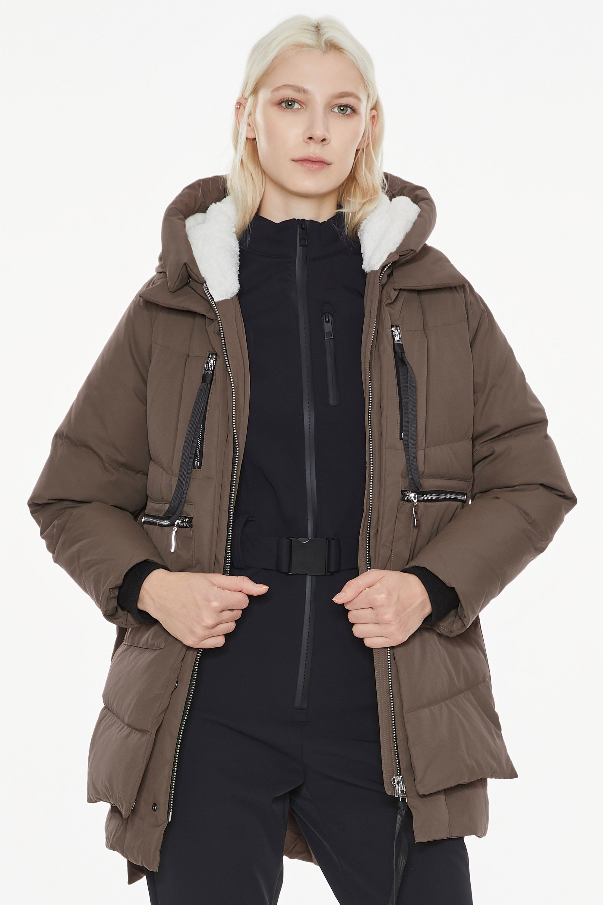 Orolay 092 Classics Women's Thickened Down Jacket #color_coffee