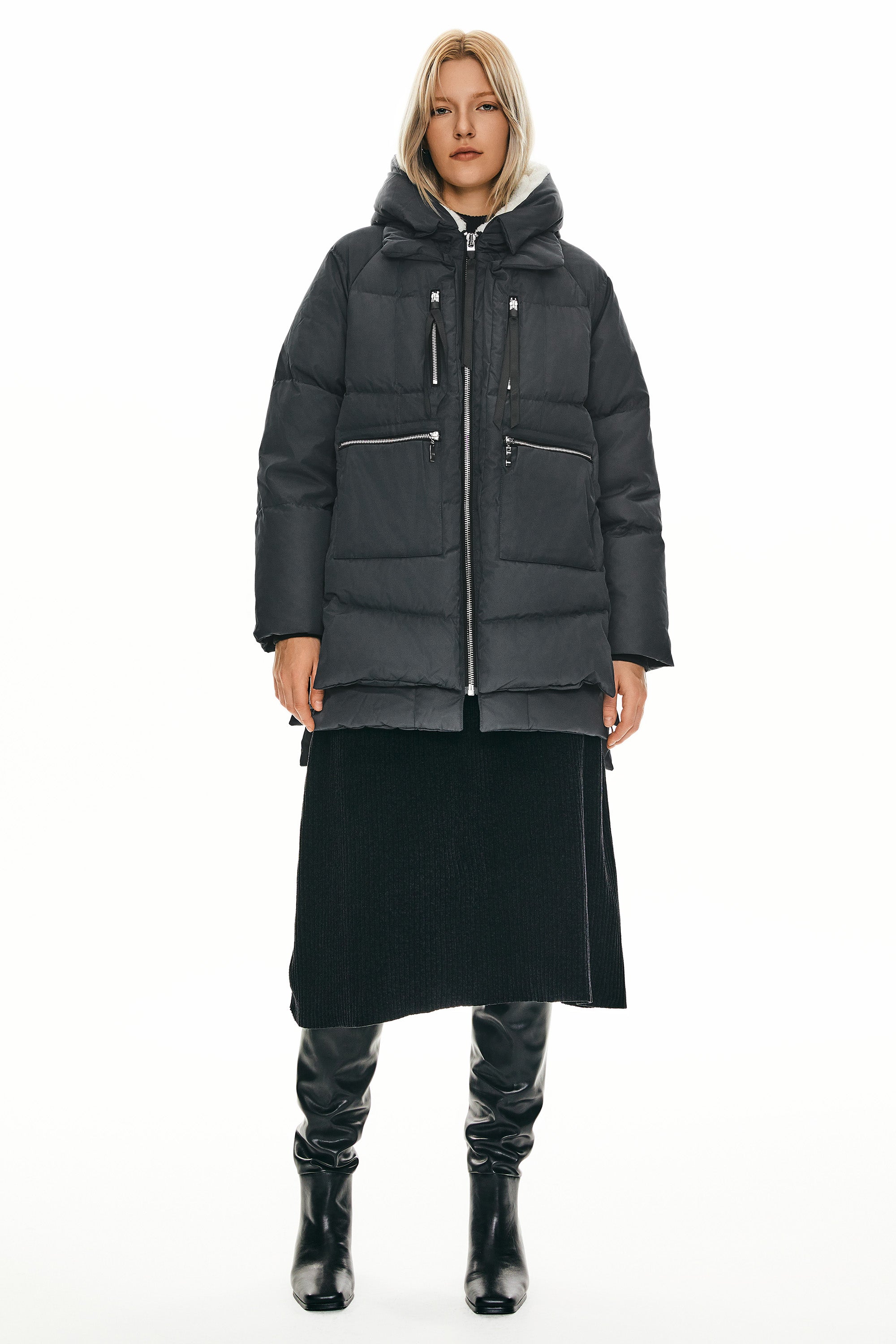 Orolay 092 Classics Women's Thickened Down Jacket #color_darkgray