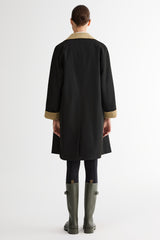 Casual Oversized Trench Coat Orolay #color_black