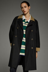 Casual Oversized Trench Coat Orolay #color_black