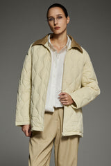 Straight Cut Lightweight Down Jacket orolay #color_beige