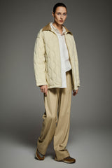 Straight Cut Lightweight Down Jacket orolay #color_beige