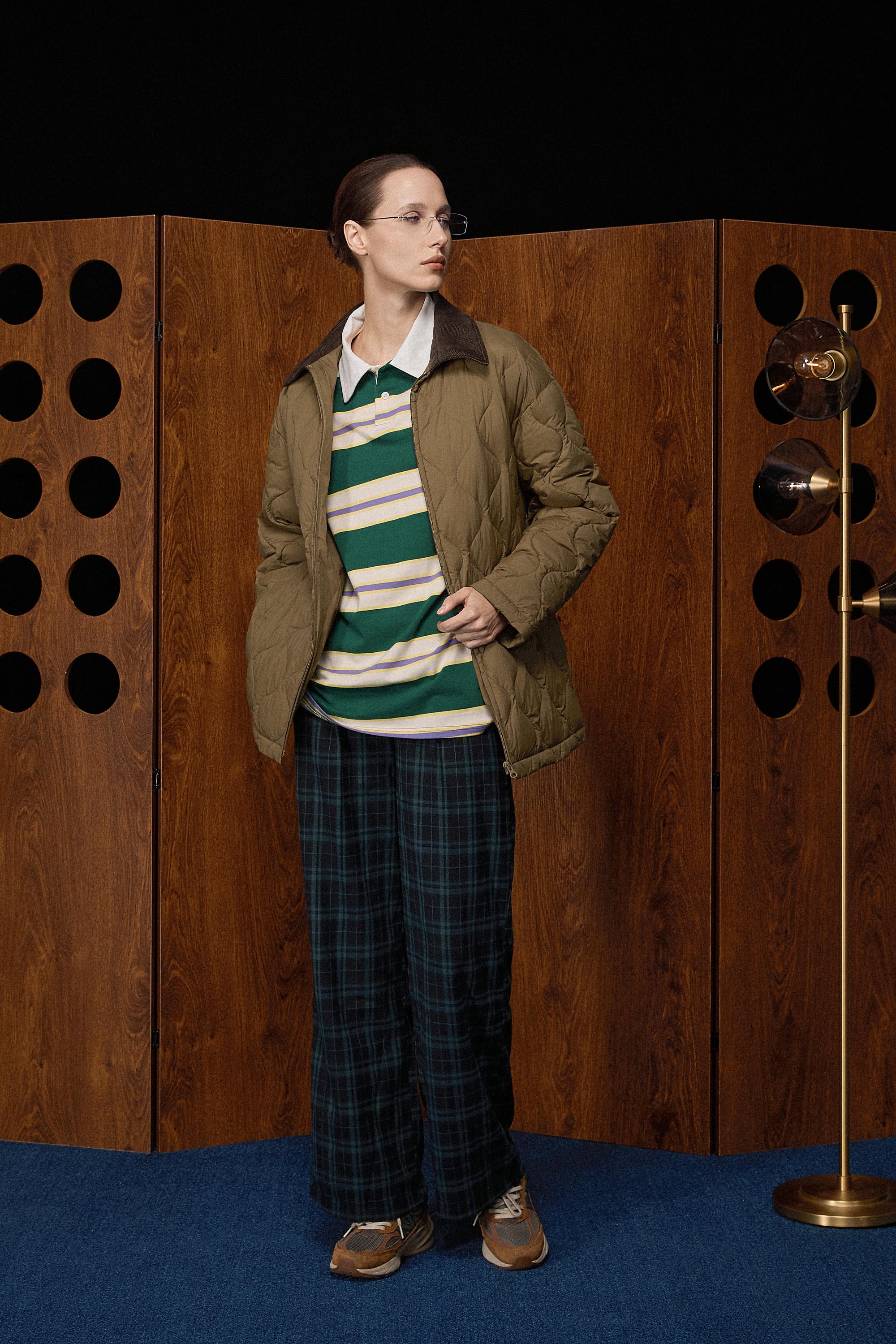 Straight Cut Lightweight Down Jacket orolay #color_coffee