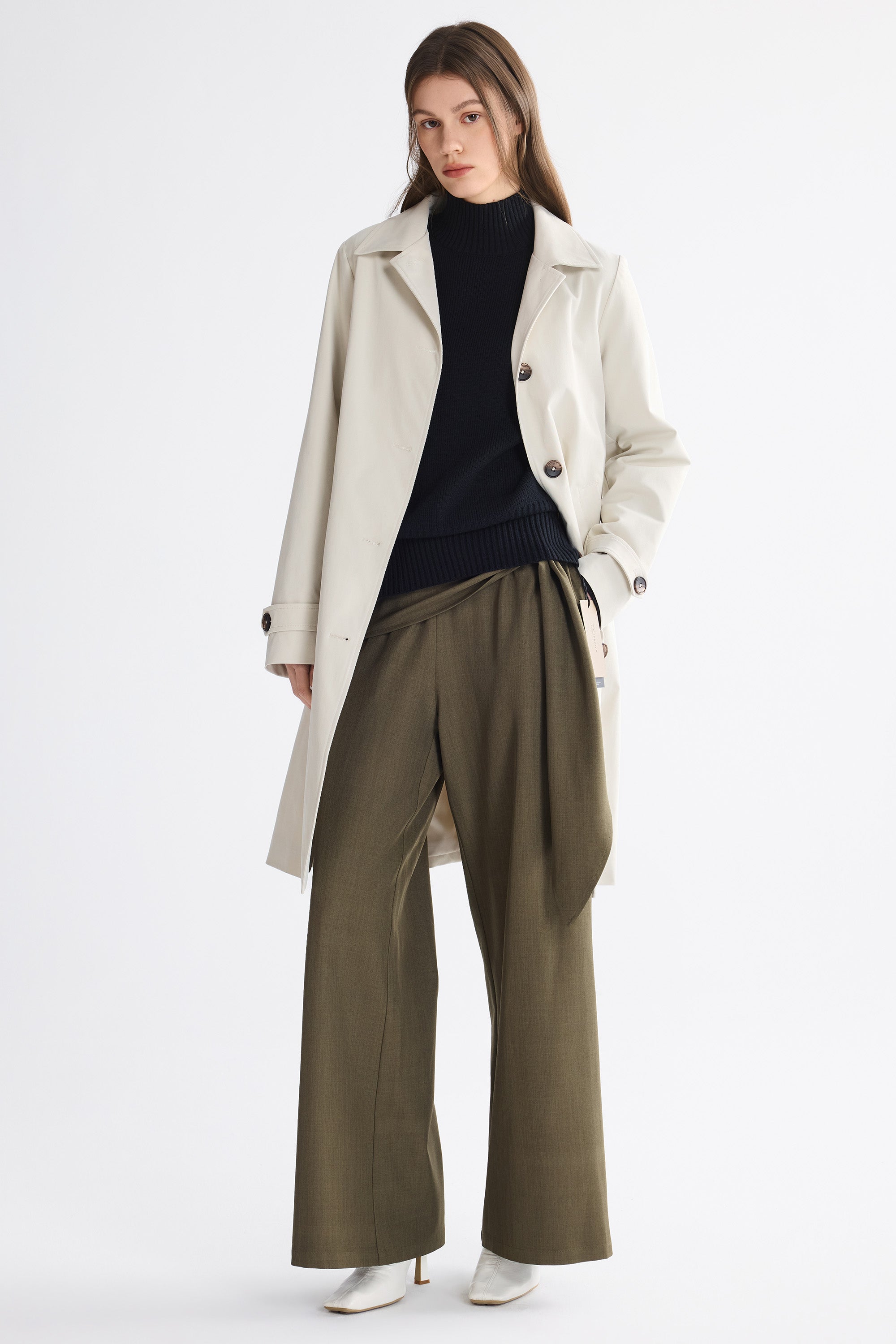 Orolay-Single-Breasted Trench-#color_beige