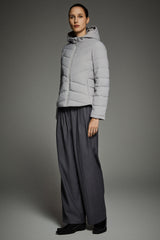 Flattering Quilted Puffer Lightweight Jacket with Hood #color_gray