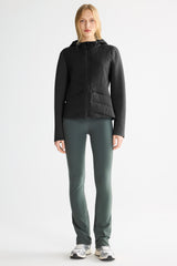 Structured Paneled Puffer Jacket with Hood #color_black