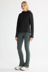 Structured Paneled Puffer Jacket with Hood #color_black