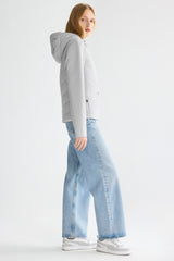 Structured Paneled Puffer Jacket with Hood #color_gray