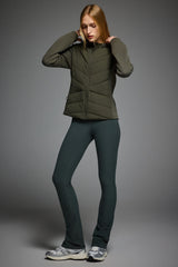 Orolay Structured Paneled Puffer Jacket with Hood #color_olive