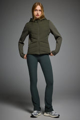 Orolay Structured Paneled Puffer Jacket with Hood #color_olive