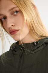 Orolay Structured Paneled Puffer Jacket with Hood #color_olive