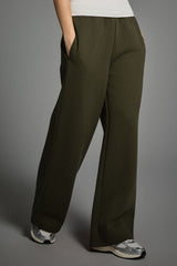 OROLAY Air Layer Wide-Leg Sweatpants #color_olive
