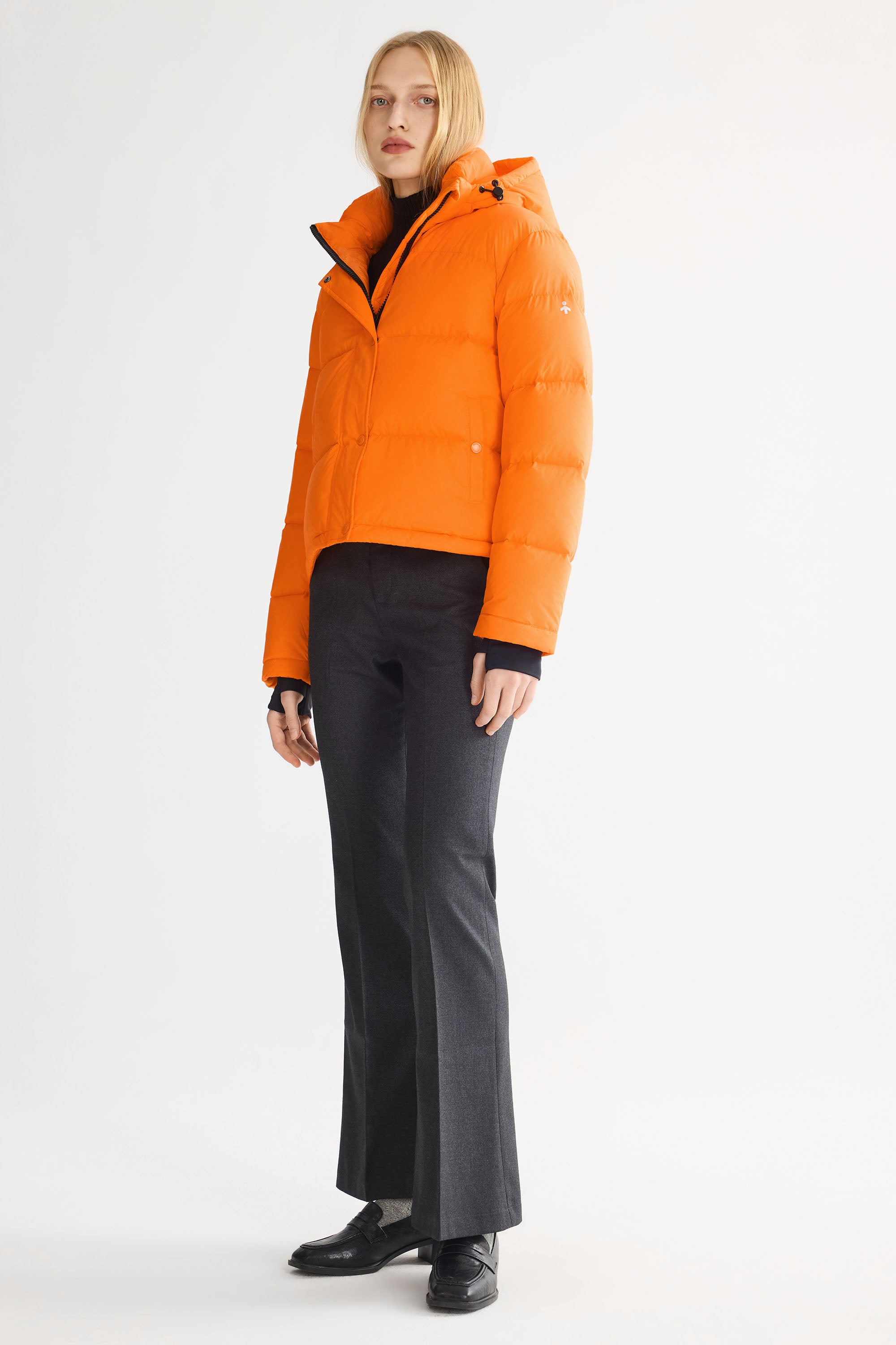 Orolay-Aurora Cropped Thermal Puffer-#color_Bright Marigold
