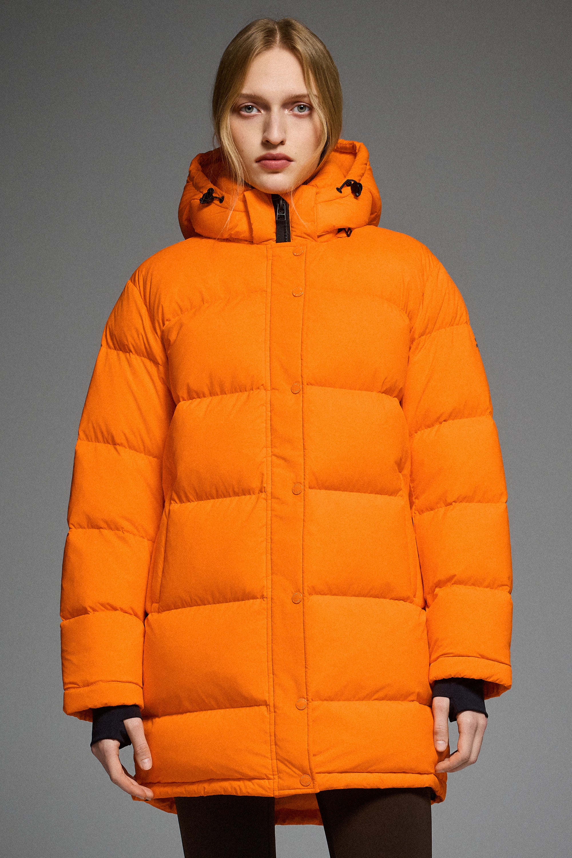 Orolay-Aurora Detachable Hood Down Puffer-#color_Bright Marigold