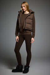 Orolay-Aurora Hooded Puffer Vest-#color_Coffee