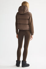 Orolay-Aurora Hooded Puffer Vest-#color_Coffee