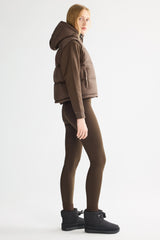 Orolay-Aurora Hooded Puffer Vest-#color_Coffee