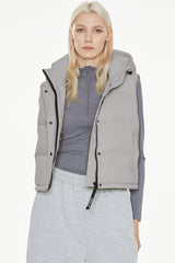 Orolay-Aurora Hooded Puffer Vest-#color_gray
