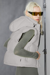 Orolay-Aurora Hooded Puffer Vest-#color_gray