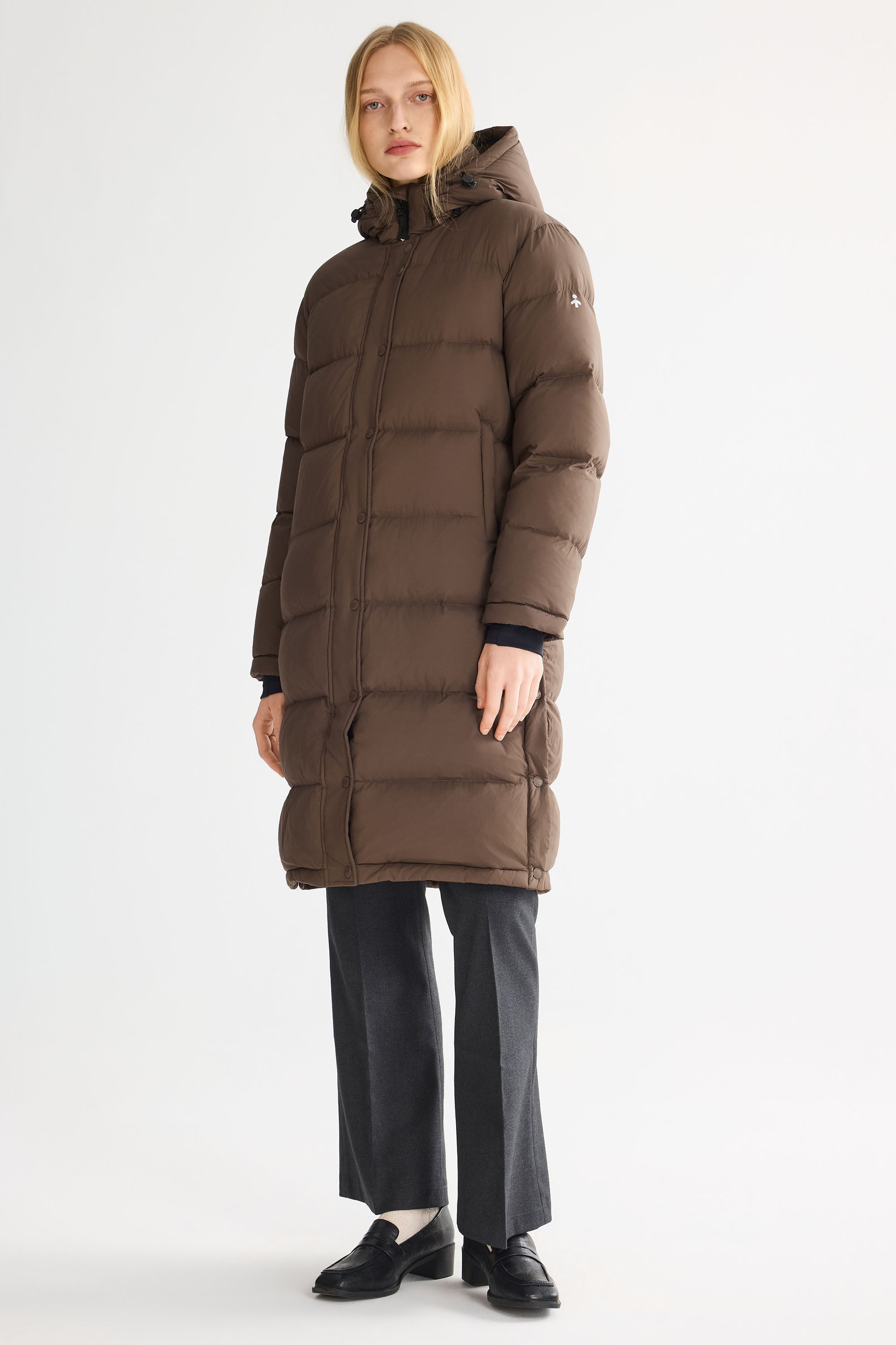 Orolay-Aurora Long Detachable Hooded Down jacket #color_coffee