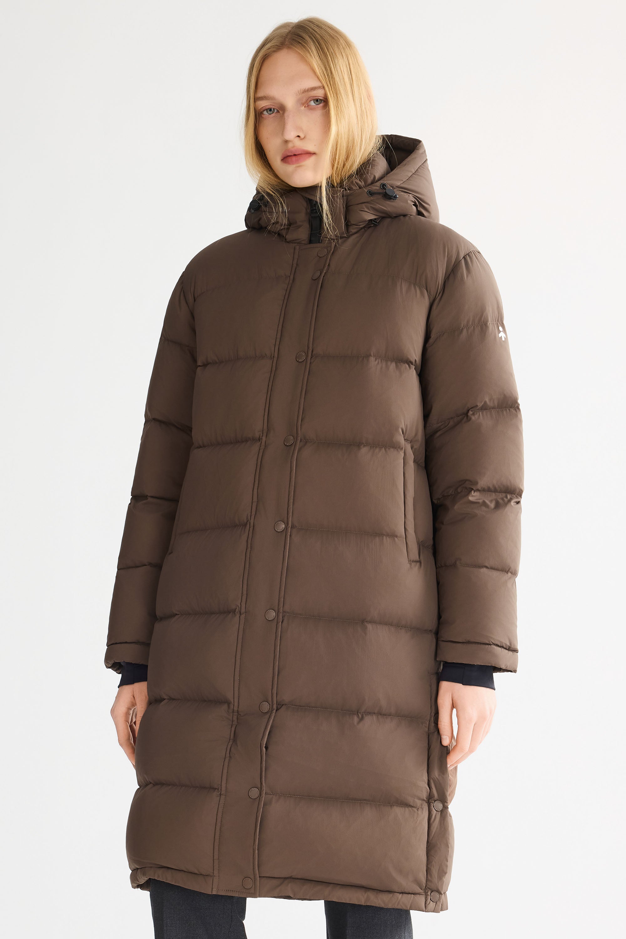 Orolay-Aurora Long Detachable Hooded Down jacket #color_coffee