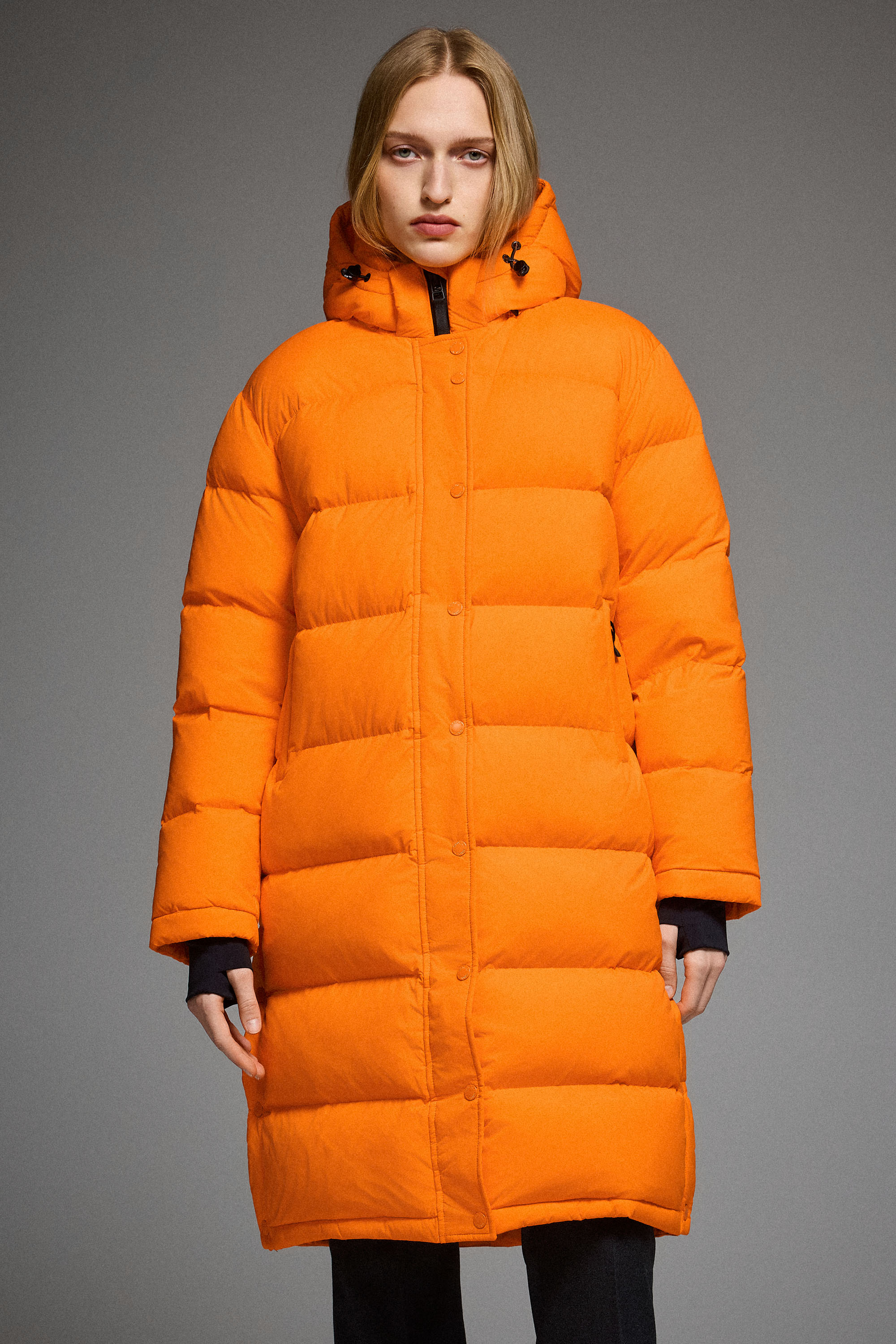 Orolay-Aurora Long Detachable Hooded Down Parka-#color_Bright Marigold