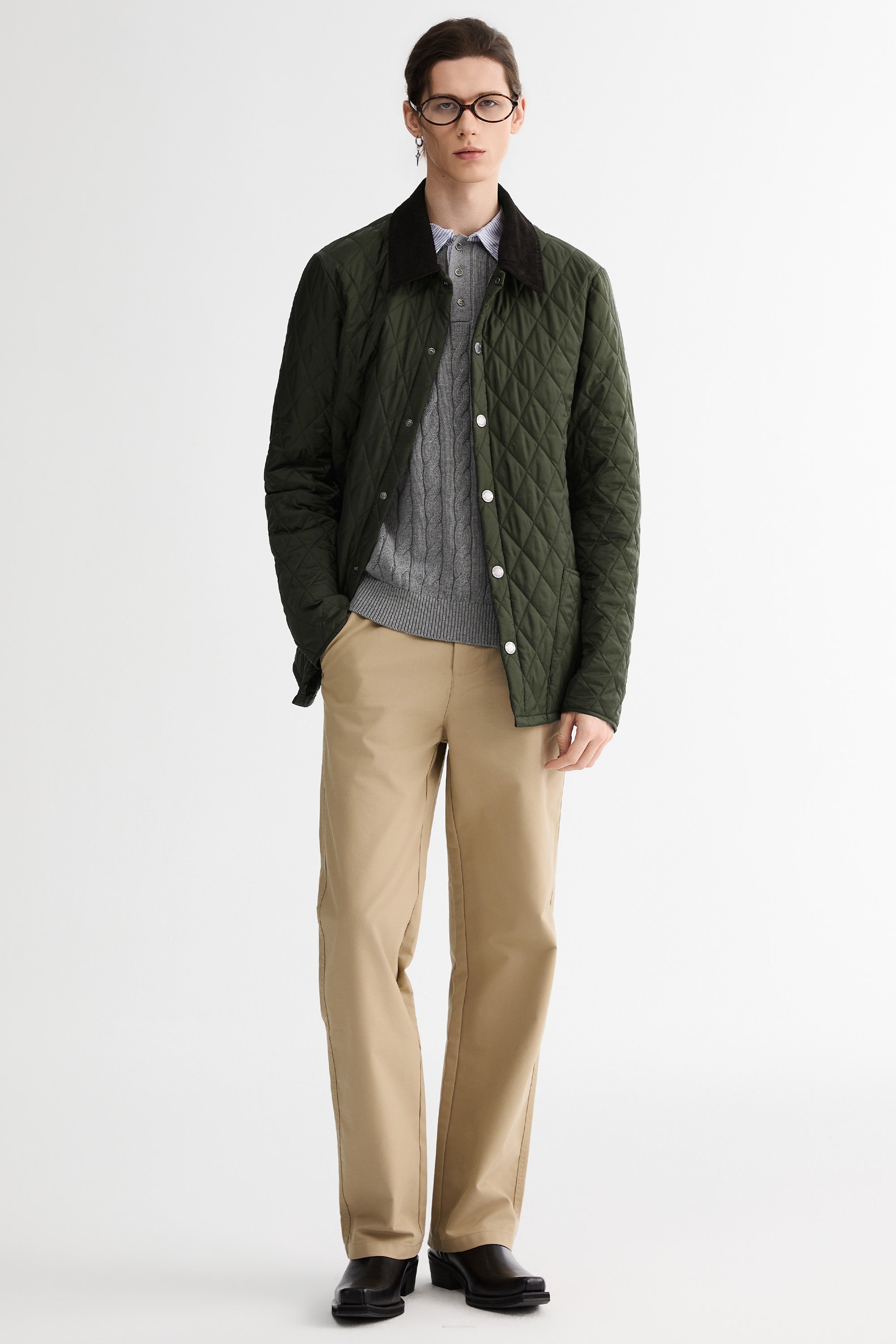 Orolay BarnForm Classic Lightweight Quilted Jacket #color_olive