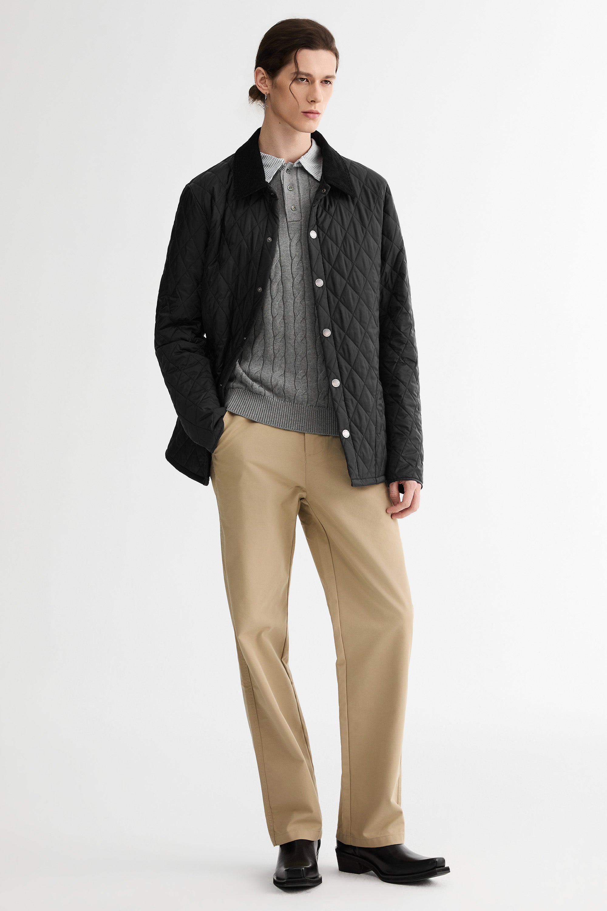 Orolay BarnForm Classic Lightweight Quilted Jacket #color_black