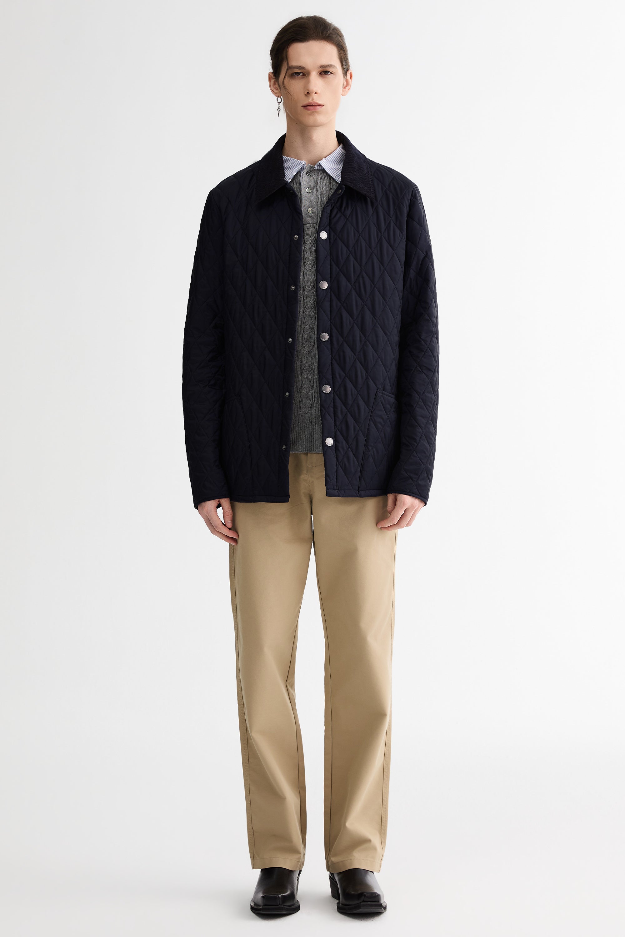 Orolay BarnForm Classic Lightweight Quilted Jacket #color_navy