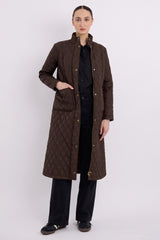 BarnForm Long Lightweight Trench Jacket #color_coffee