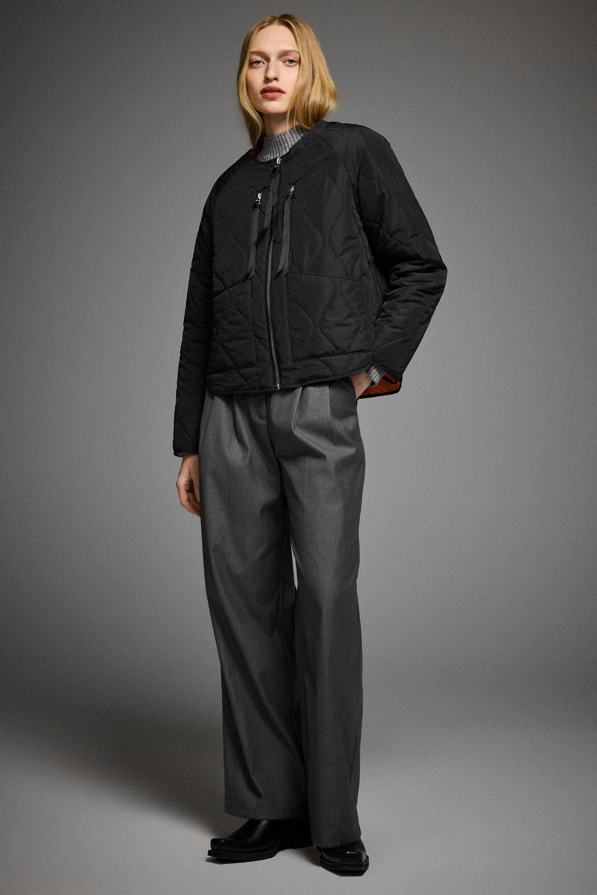 OROLAY 092 Universe® Lightweight Quilted Jacket #color_black