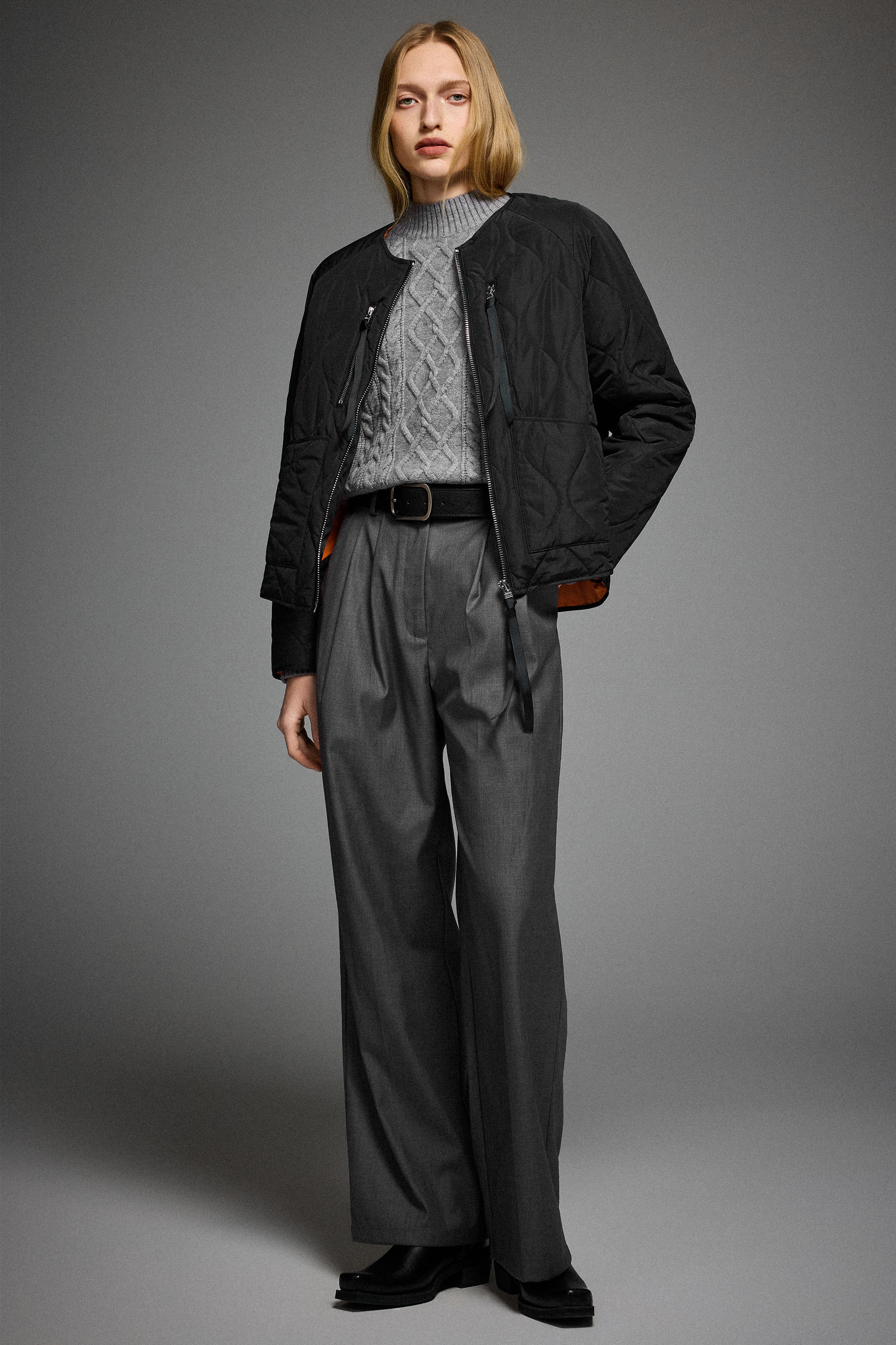 OROLAY 092 Universe® Lightweight Quilted Jacket #color_black