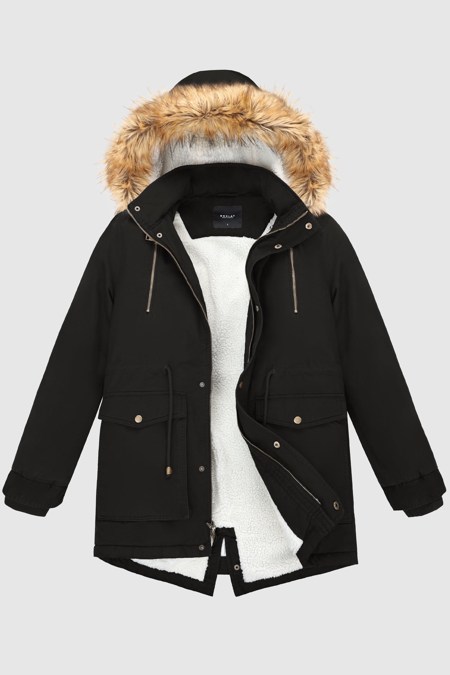 Faux Fur Winter Parka Jacket