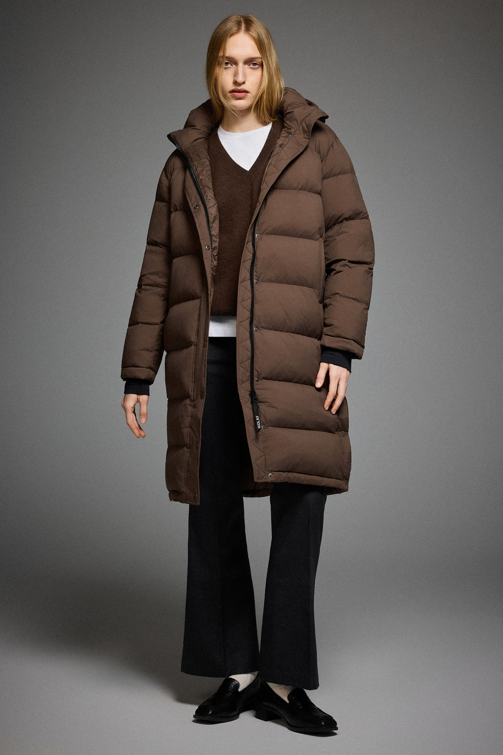 Orolay-Aurora Long Detachable Hooded Down jacket #color_coffee